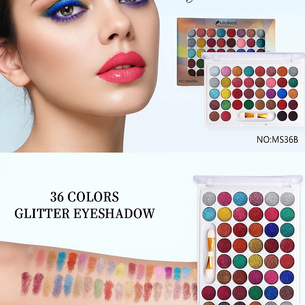 Mielena 36 Colors Glitter Eyeshadow Palette