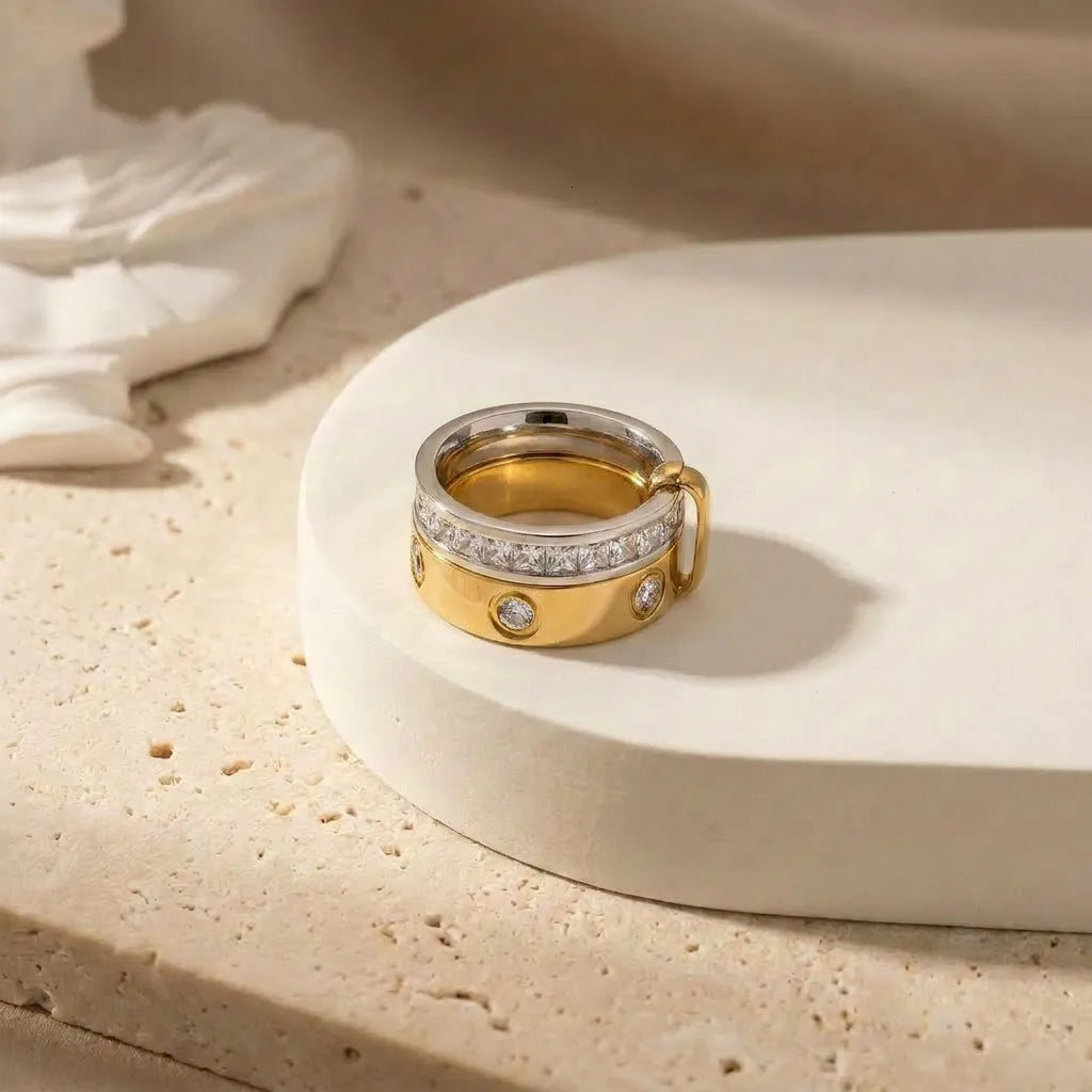 Stainless Steel Duo Ring