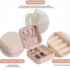 Mini Faux Leather Jewelry Storage Box - Each