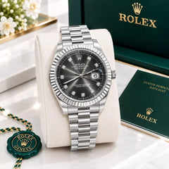 Rolex REGULAR STONE DAIL WATCH = With Box
