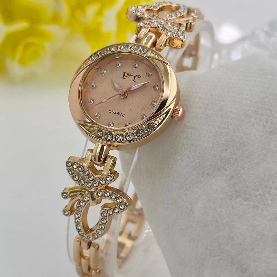FT Ladies Butterfly Fancy Watch – Nugina Chain, Case & Dial