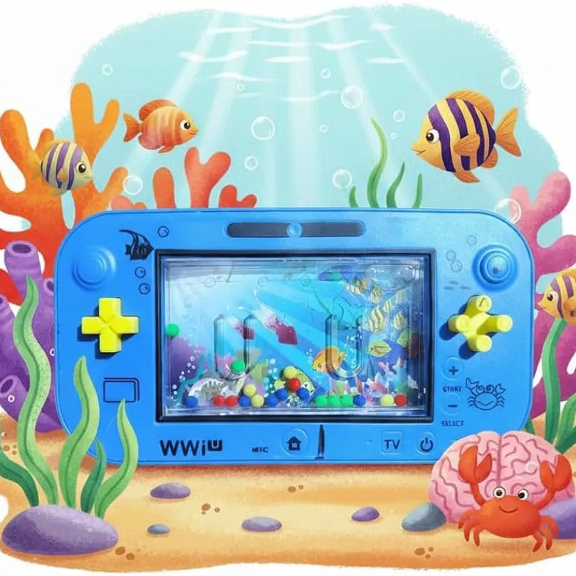 Portable Water Game Console, Handheld Fish Theme Gaming Device