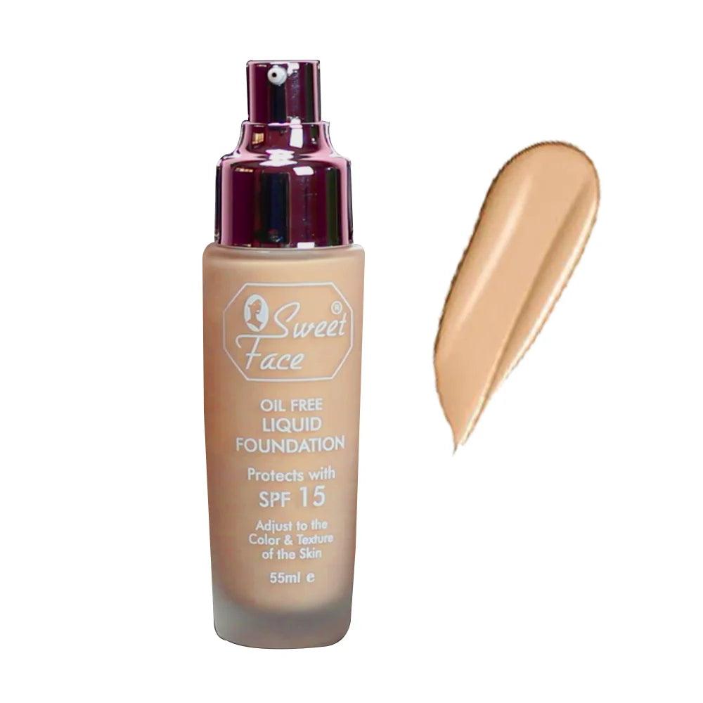 Sweet Face Oil Free Liquid Foundation SPF 15 - 55ml
