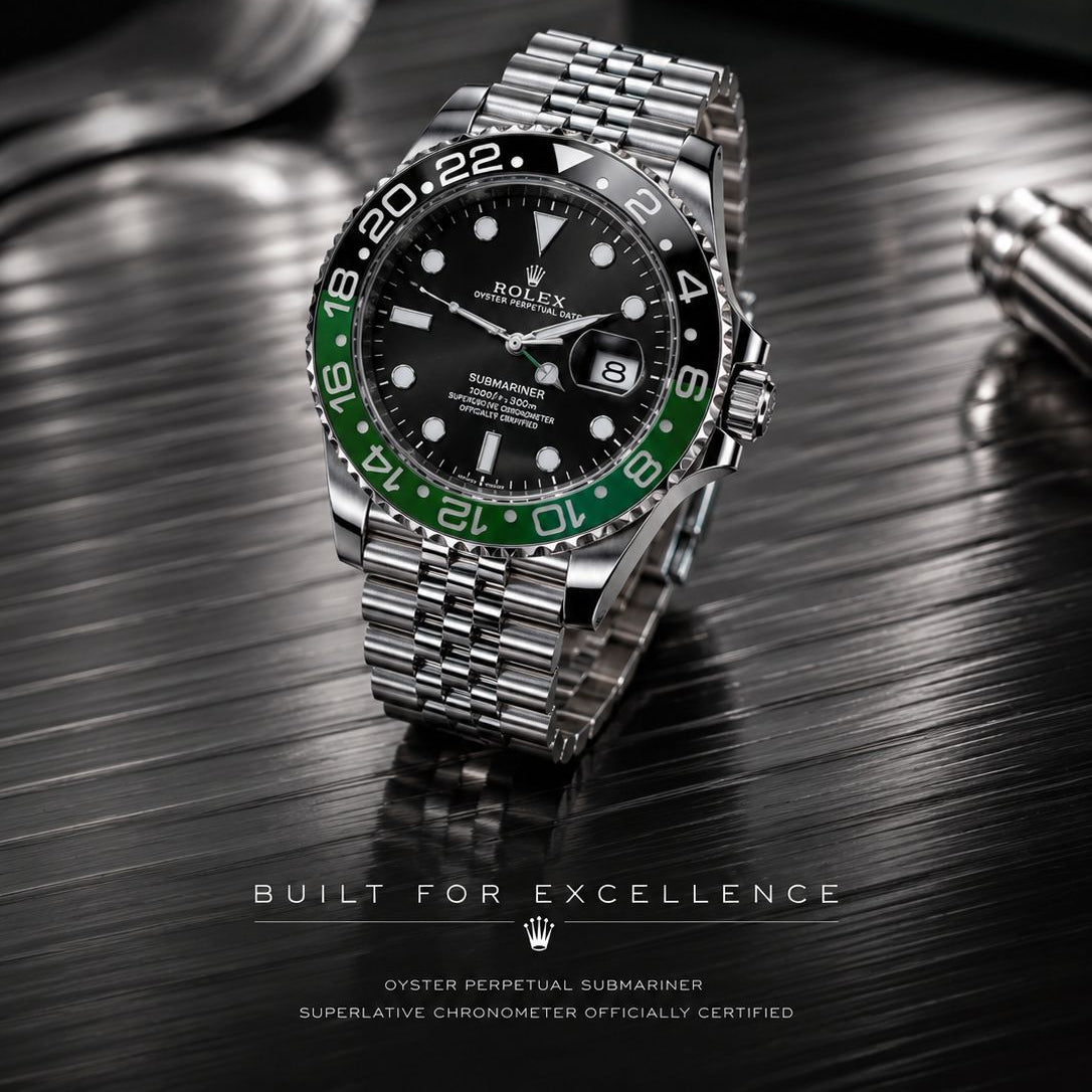 ROLEX Submariner Date Working Push Lock Watch - With Box