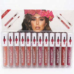 Huda Beauty Matte Liquid Lip Gloss Set - 12 Pcs