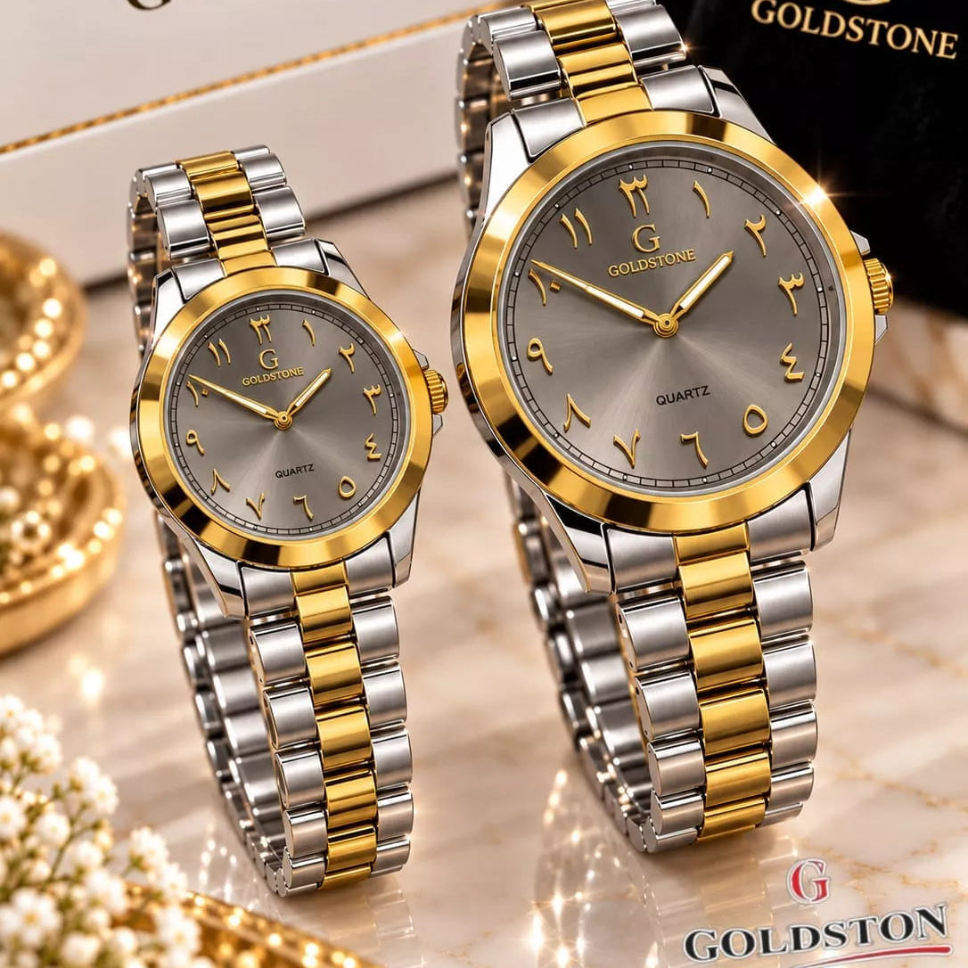 GOLDSTON Pair Set Luxury Watches for Men & Women with Brand Box