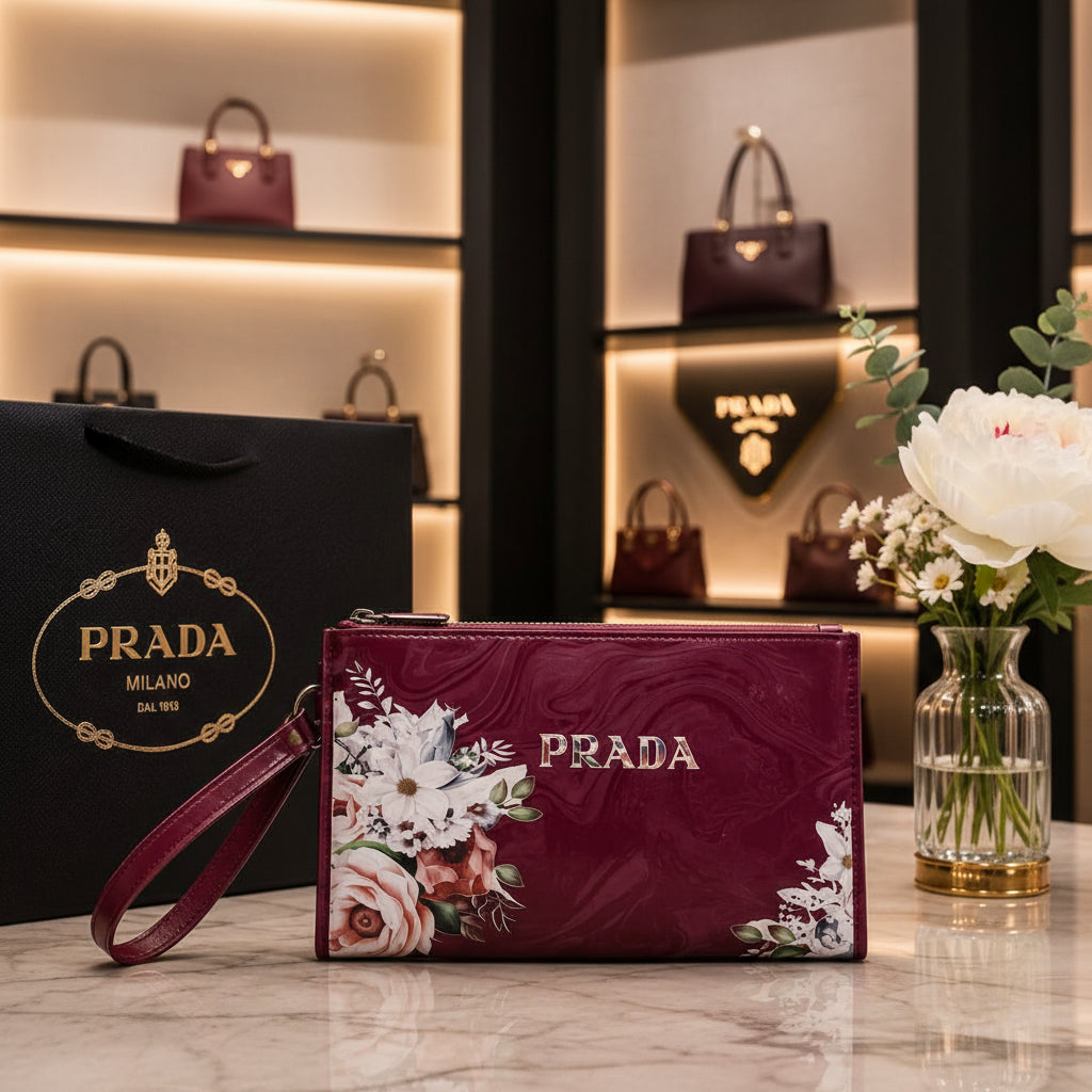 Floral Wristlet Clutch