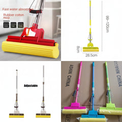 Super Absorbent Sponge Twist Mop with Adjustable Handle Description