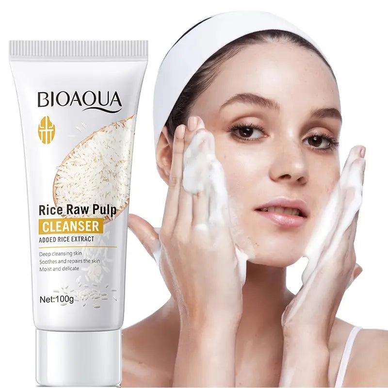 Bioaqua Rice Raw Pulp Cleanser - 100g