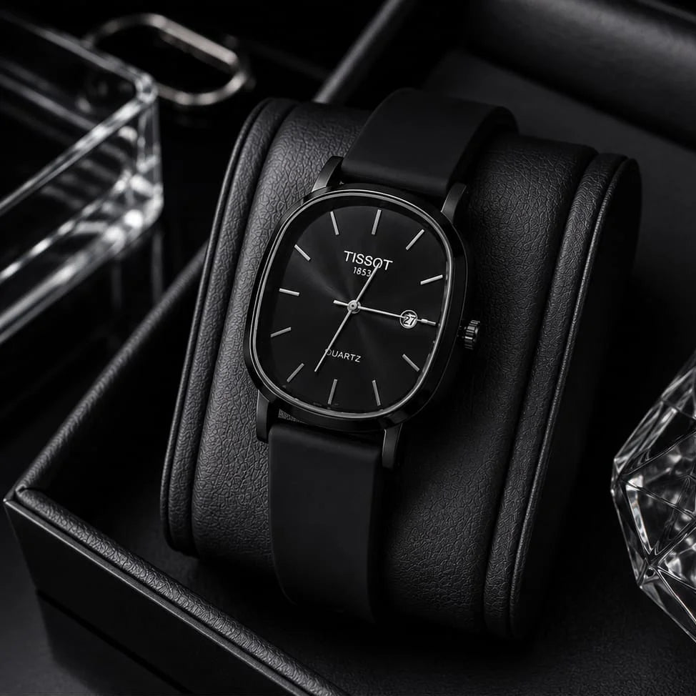 Tissot Oval Dial Silicone Strap Quartz Watch