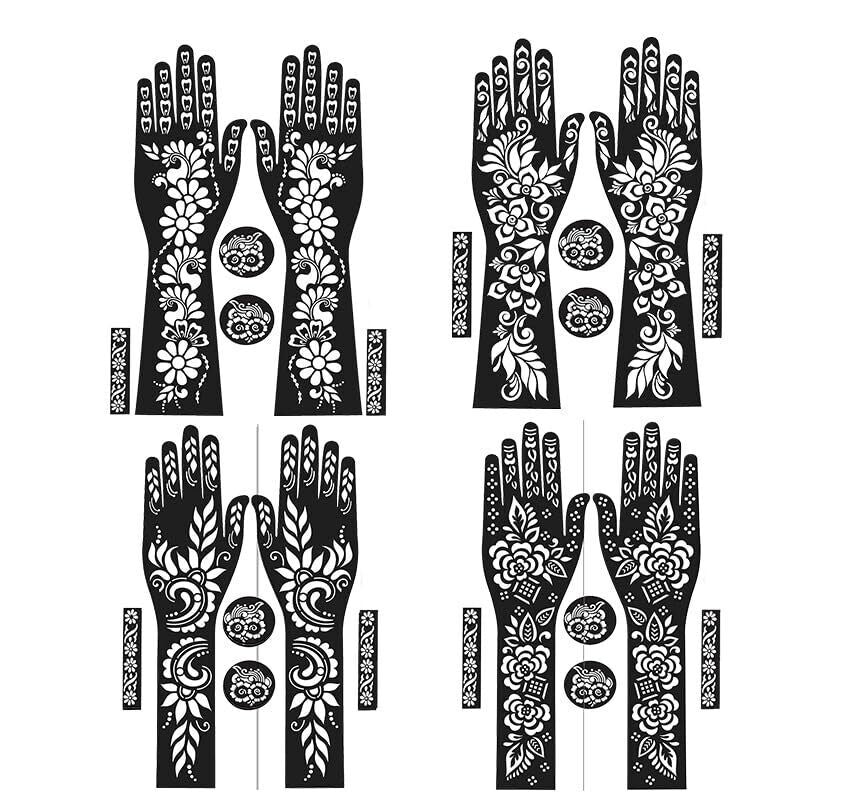 Full Hand Mehndi Stencil Design