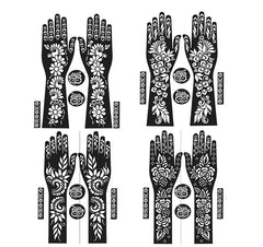 Full Hand Mehndi Stencil Design
