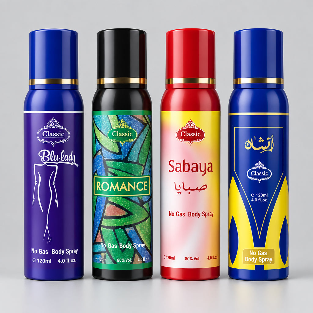 Classic Women's Body Spray - Pack of 4