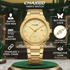 Chaxigo Heritage Gold-ToneChronograph Men's Watch