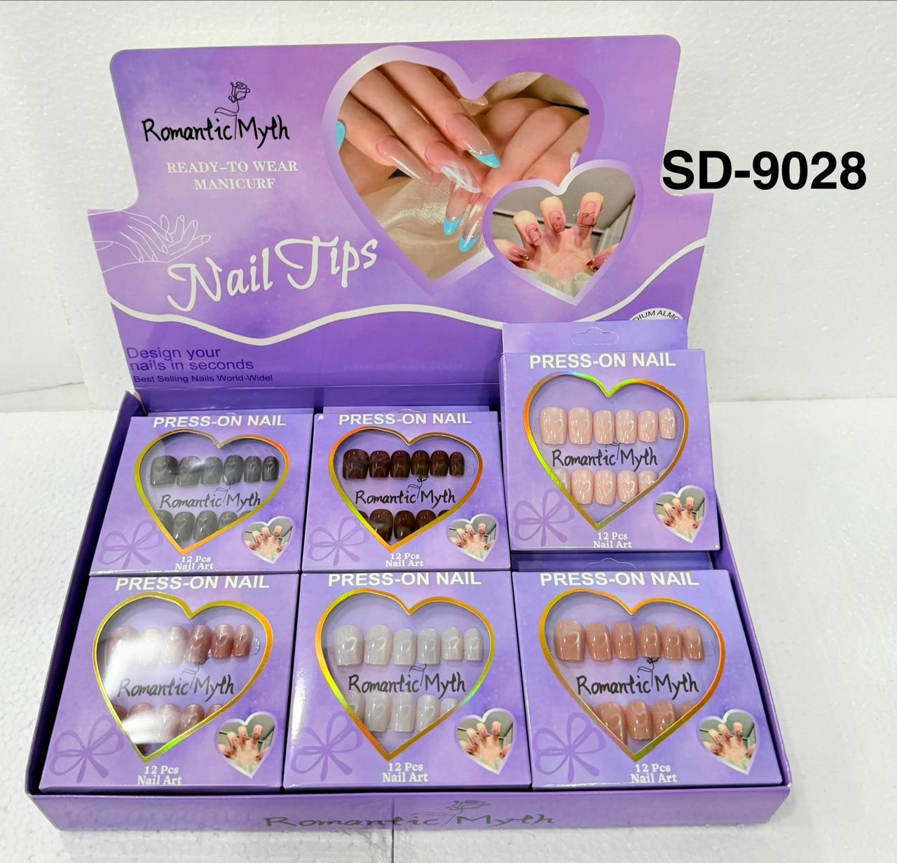 Romantic Myth Cat's Eye Press-On Gel Nails - Model SD-9028