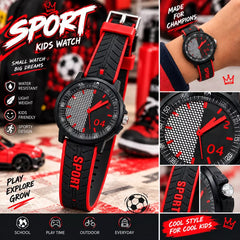 Kids Sports Watch – Commando Colours with Silicone Rubber Strap