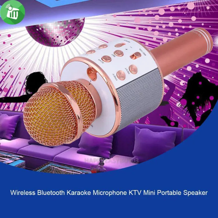 Wireless Mic with Speaker Bluetooth Karaoke Radio Microphone - Each
