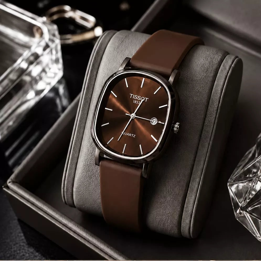 TISSOT Premium Gents Date Watch – Minimal Design, Elegant Style & Comfortable Fit - With Box