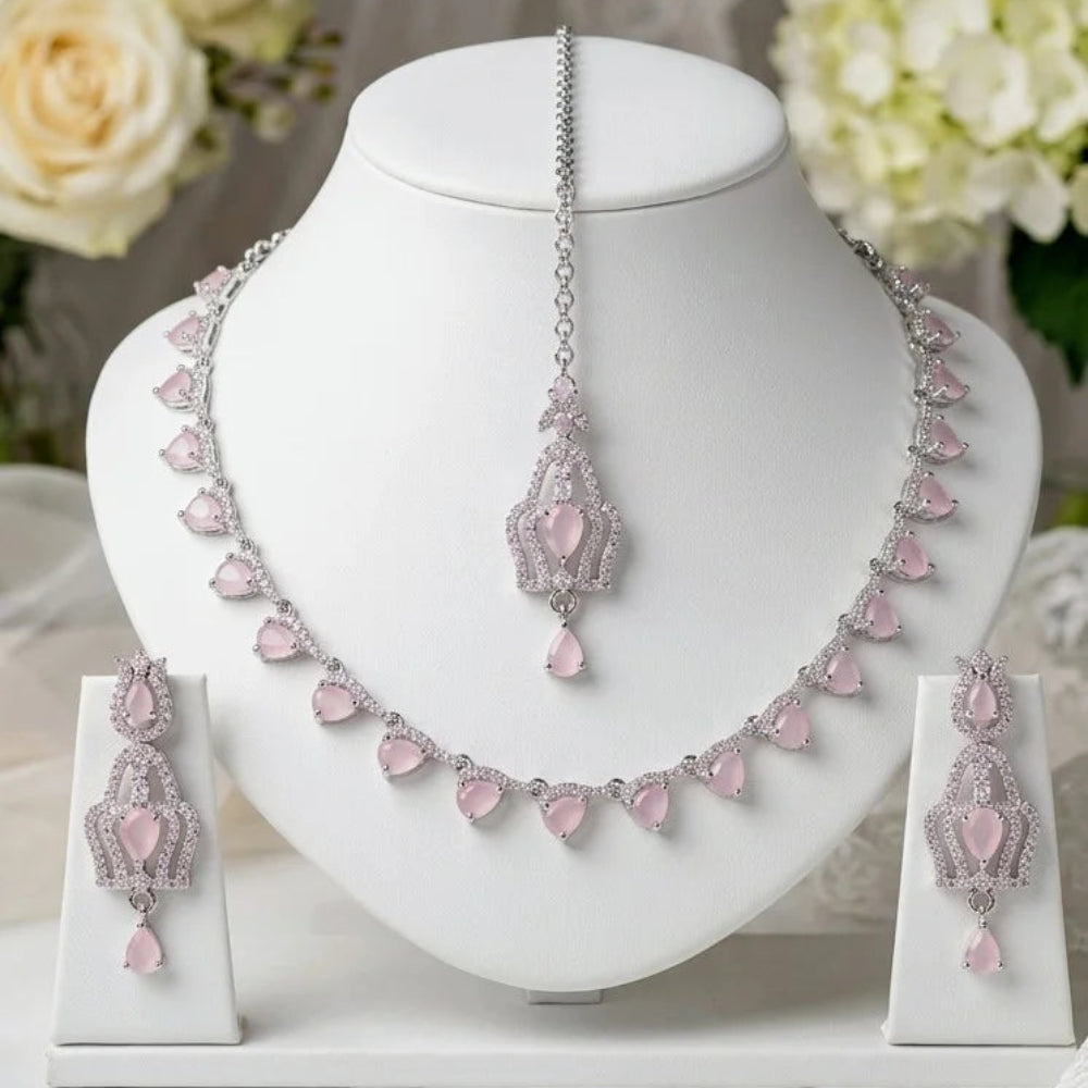 silver-tone ZARCON Necklace set