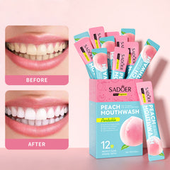 Sadoer Peach Portable Mouthwash - 12pcs