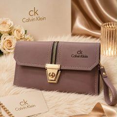 Leather Envelope Clutch Bag