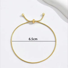 Gold Plated Adjustable Snake Chain Drawstring Bracelet