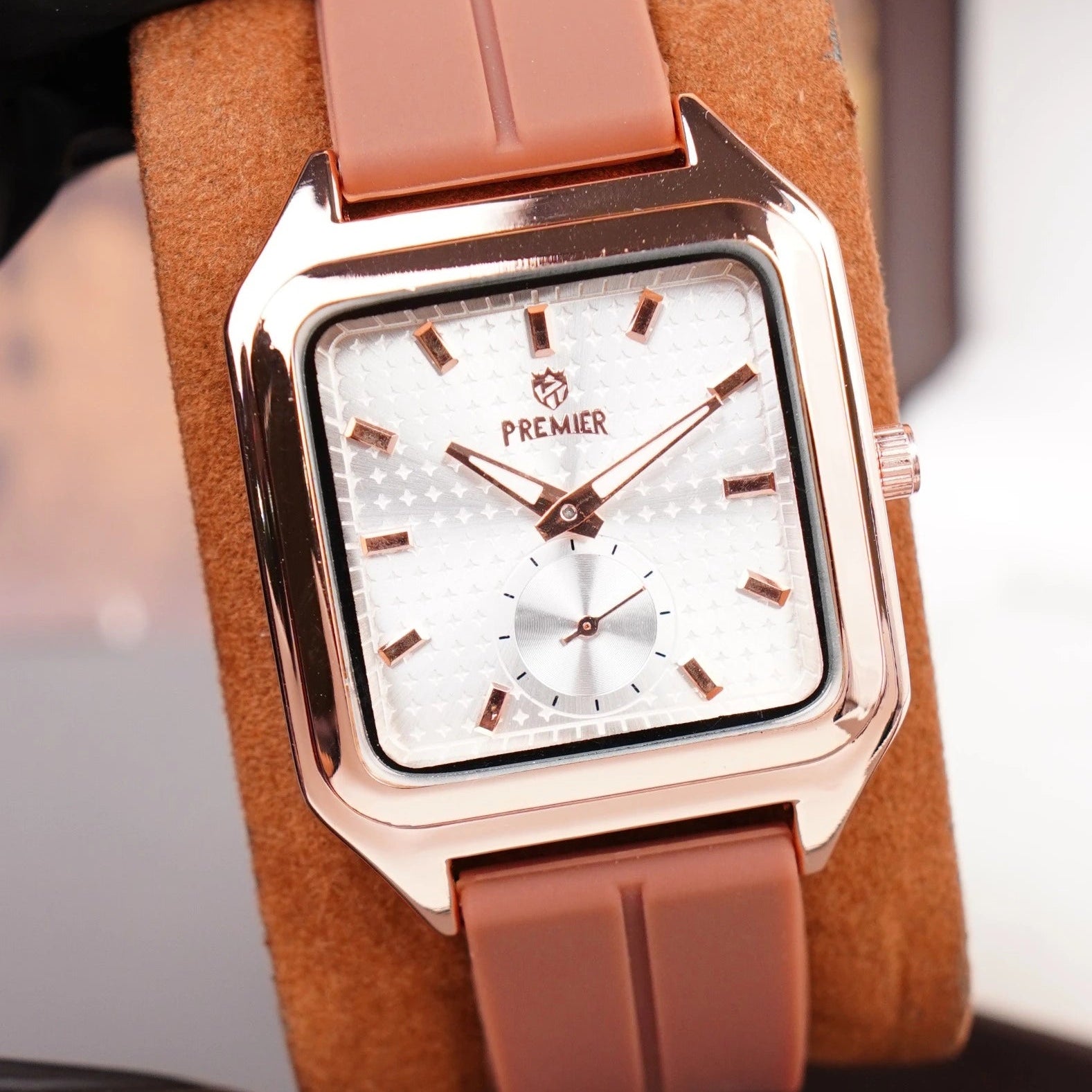 PREMIER Square-Shaped Analog Quartz Fashion Watch