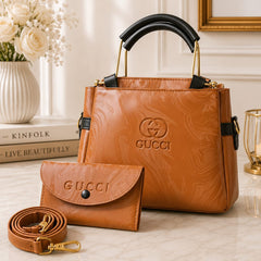 Elegant & Trendy Design - 2 Pcs Set - Handbag + Matching Wallet