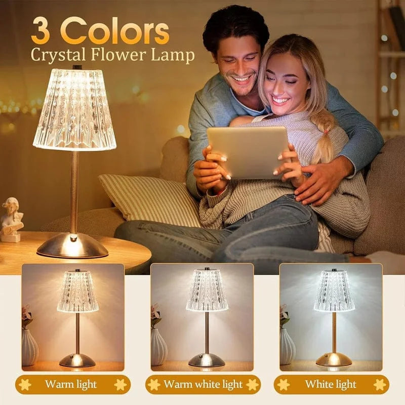 USB Charging Touch Diamond Table Lamp - Each