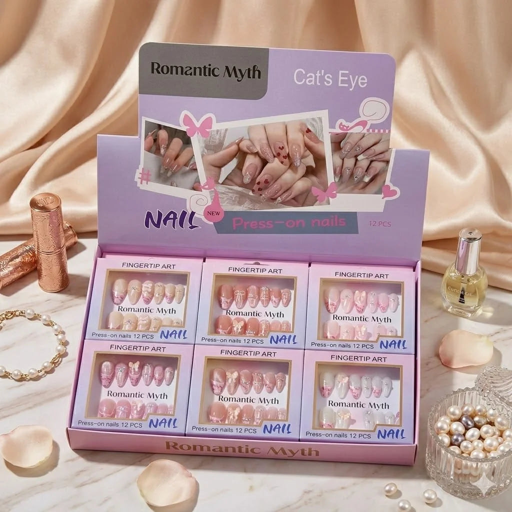 Romantic Myth Cat's Eye Fingertip Art Press-On Nails