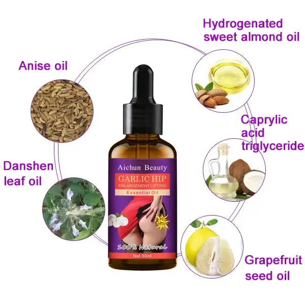 Garlic Hip Enlargement Lifting Essential Oil – 3 Days Effective 30ml
