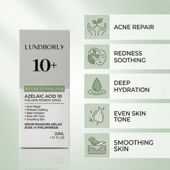 Lundborly  Azelaic Acid 10 + Hyaluron Face Serum - 30ml