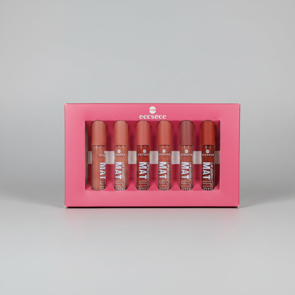 Eccsece Stay Color Perfectly Velvet Lip Gloss - 6 Pcs Set