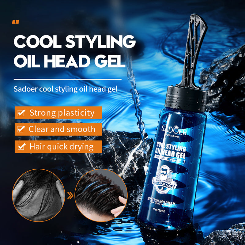 Sadoer Cool Styling Oil Head Men Hair Styling Gel 280ml