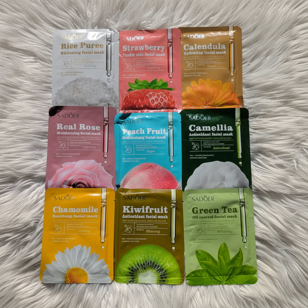 Sadoer Facial Flower Mask Pack of 9