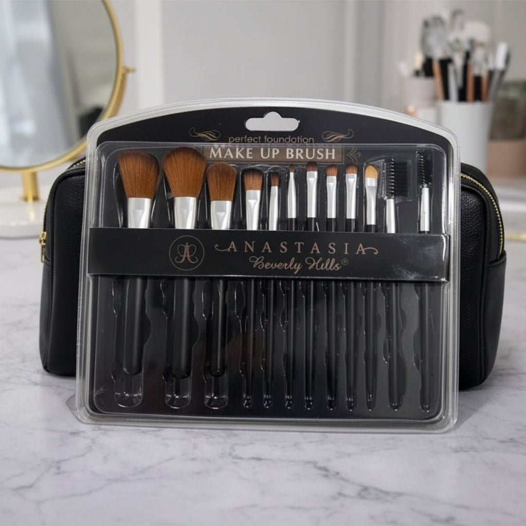 Anastasia Beverly Hills Face & Eye Makeup Brushes Set - 12Pcs