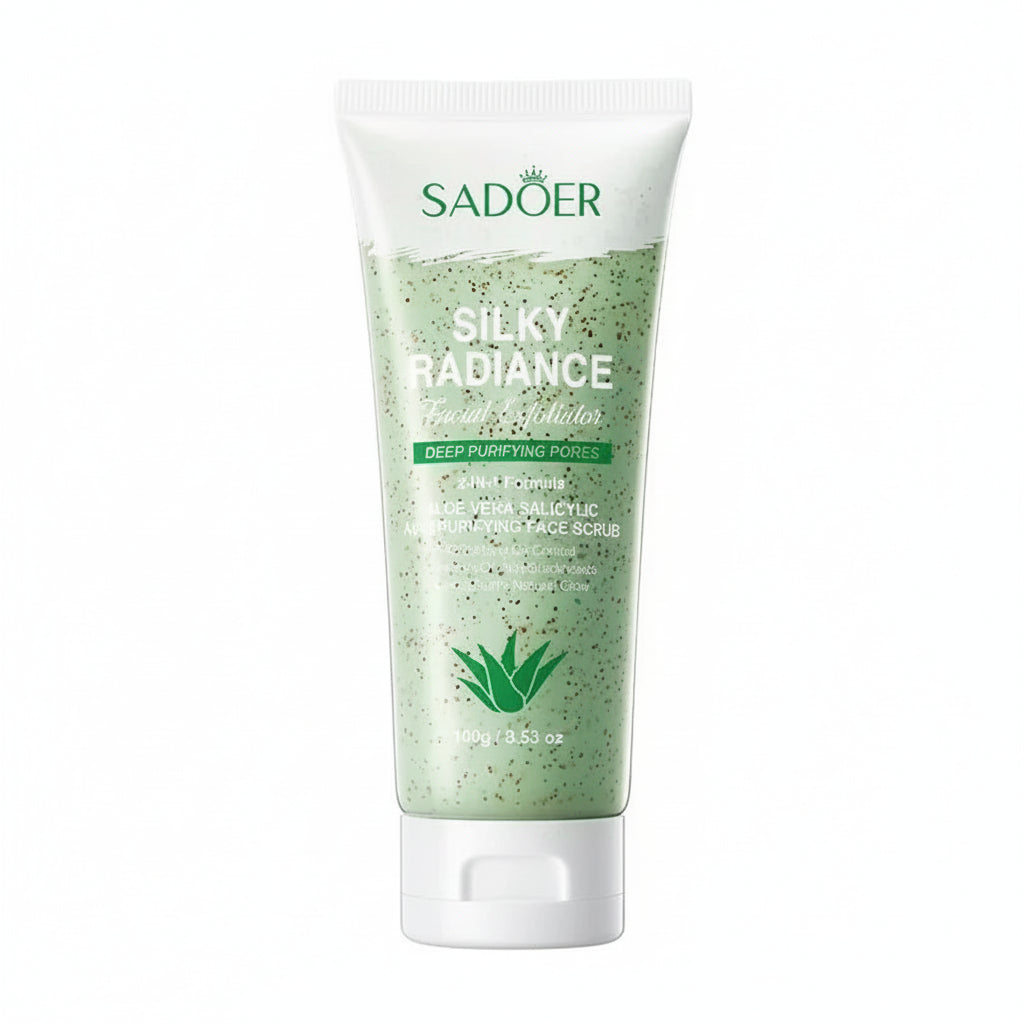 Sadoer Silky Radiance Facial Exfoliator with Aloe Vera & Salicylic Acid – 100g