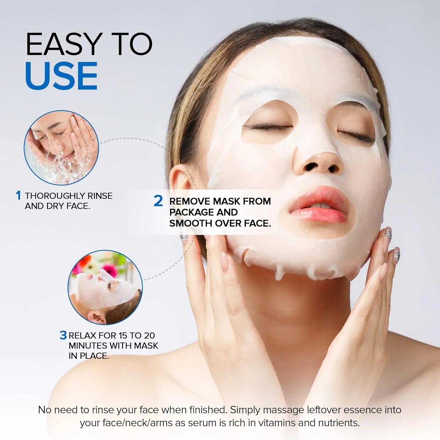 Haokali Fruits Gelato Remove Acne Cucumber Sheet Mask - 10 PCS