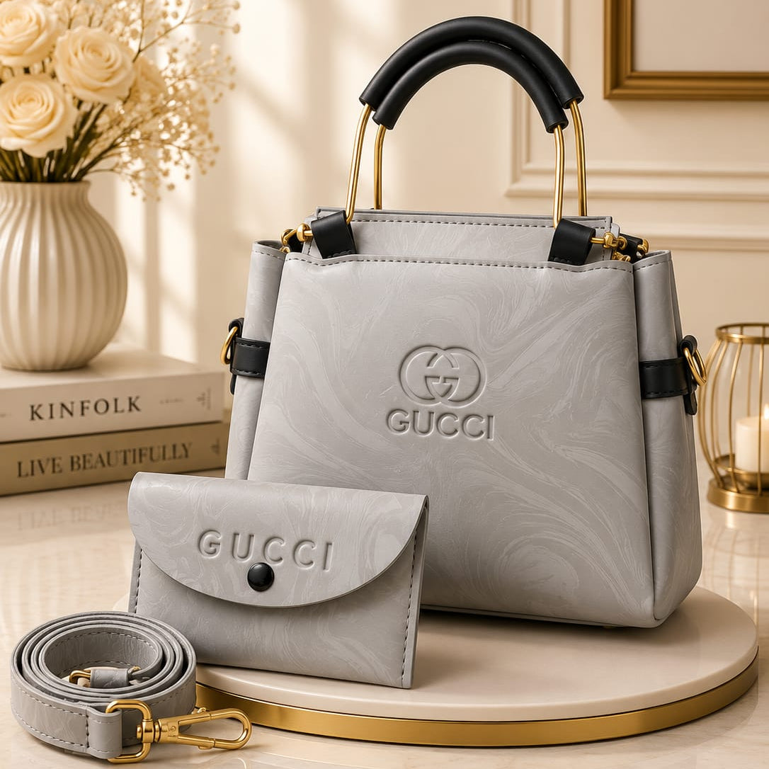 Elegant & Trendy Design - 2 Pcs Set - Handbag + Matching Wallet