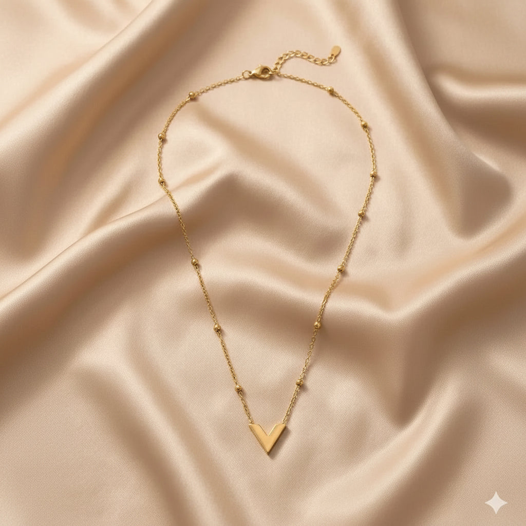 V Shape Heart Pendant