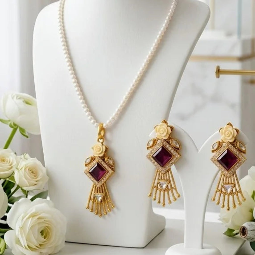 Turkish PAL Locket Earrings Studs – Antique Golden Polish