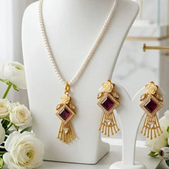 Turkish PAL Locket Earrings Studs – Antique Golden Polish