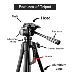 Riva 3366 Professional Aluminum Tripod Stand with Mobile Holder – 5 Feet