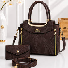 Premium Women's Handbag Set - 2 Pcs Set - Handbag + Matching Wallet