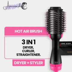 One Step Hot Air Brush - Dryer + Straightener