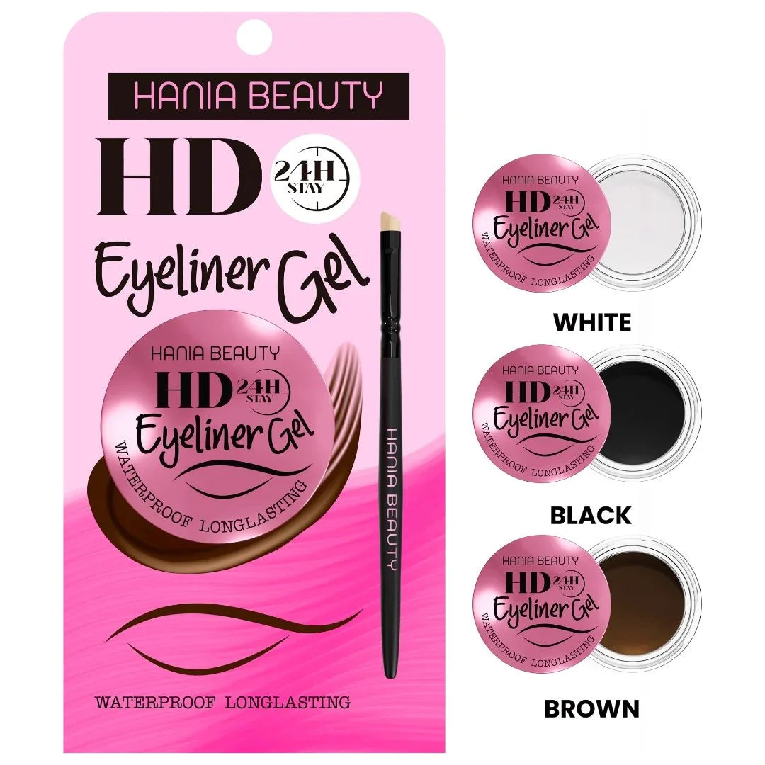 HANIA BEAUTY HD 24H Stay Eyeliner Gel With Applicator Brush