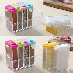 Seasoning Boxes Plastic Spice Box - Pack Of 6