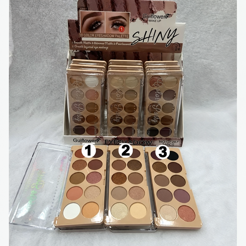 Gulflower Shiny Colors Party eyeshadow palettes - 10-color