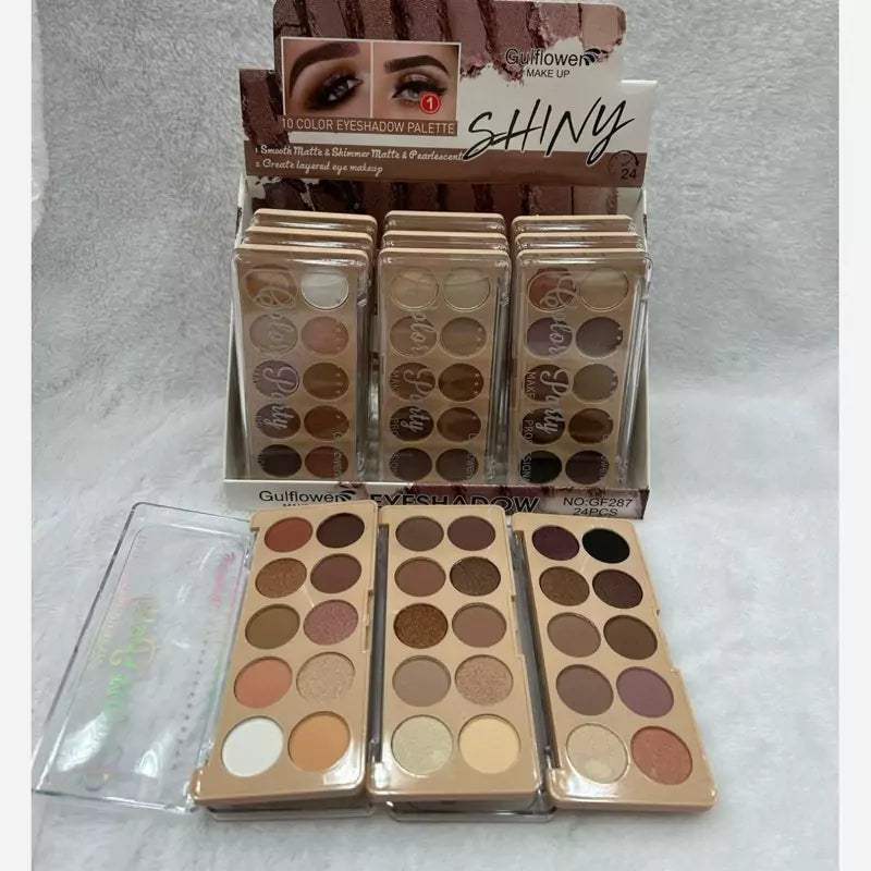 Gulflower Shiny Colors Party eyeshadow palettes - 10-color