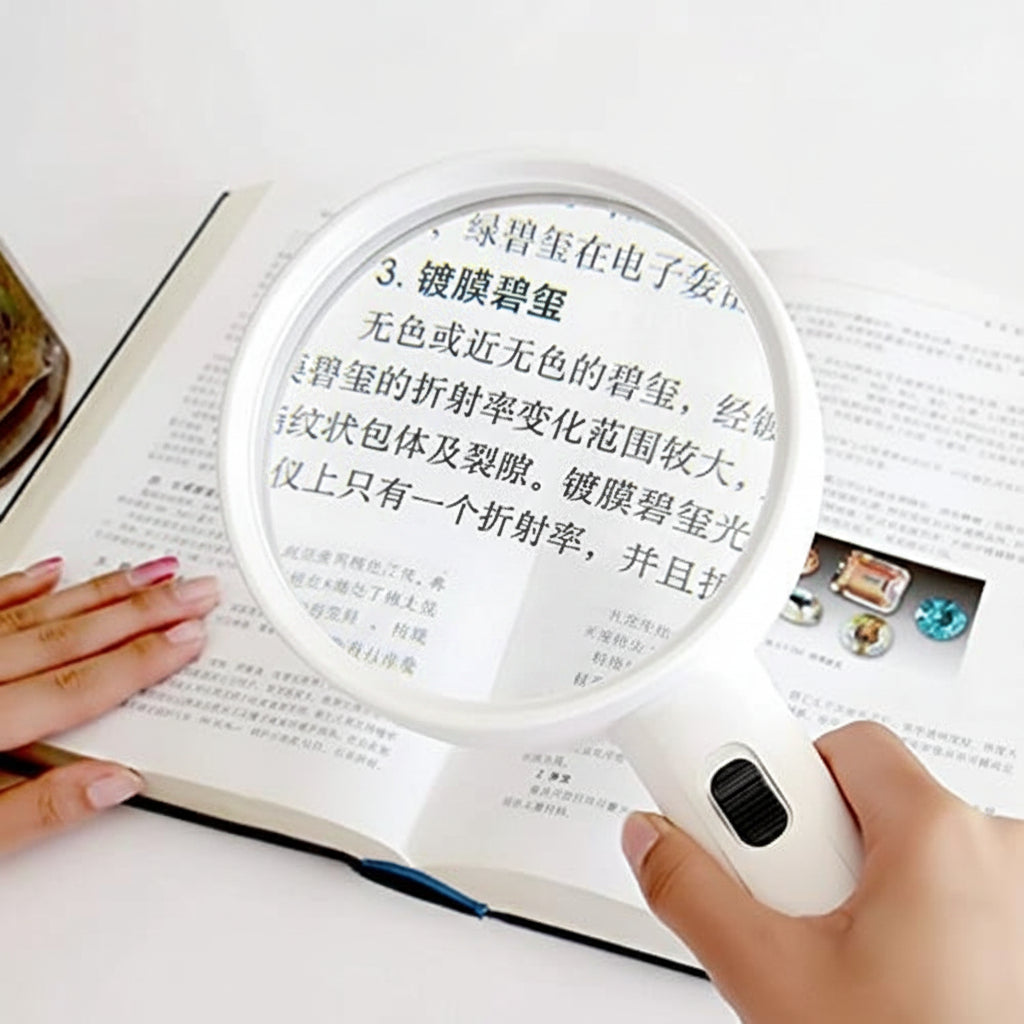 Handheld Magnifying Glass with LED Light